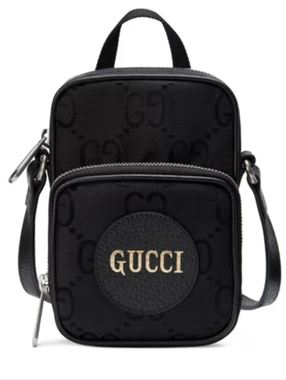 Authentic Gucci Black Mini Crossbody Off The Grid GG Bag
